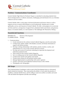 Position: Communications Coordinator Essential job functions Job