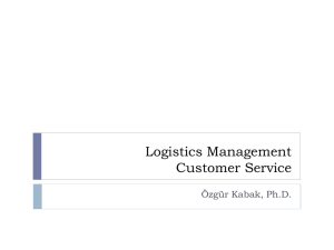 Logistics Management Customer Service