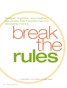 Designer, Organizer, And Creative Repurposer