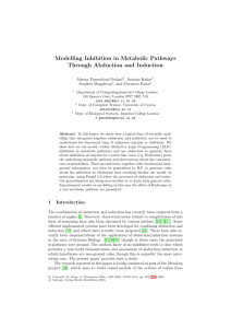 LNAI 3194 - Modelling Inhibition in Metabolic Pathways Through