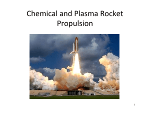 Chemical and Electric Propulsion - Earth and Space Sciences at the