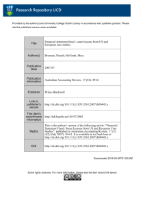 04_20 Brennan McGrath Financial Statement Fraud Some Lessons