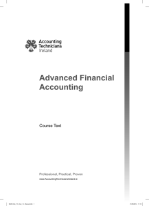 Advanced Financial Accounting - Accounting Technicians Ireland
