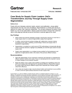Case Study for Supply Chain Leaders: Dell's