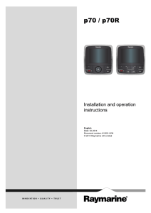 Installation and Operation Instructions