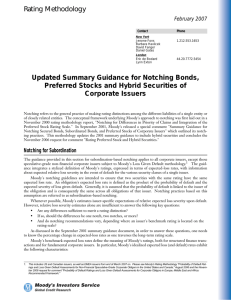 Updated Summary Guidance for Notching Bonds