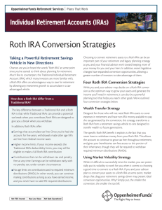 Roth IRA Conversion Strategies