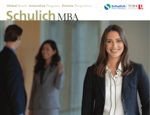MBA Viewbook - Schulich School of Business
