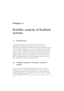 Stability analysis of feedback systems