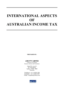 international aspects of australian income tax