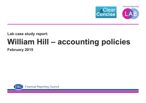 William Hill – accounting policies