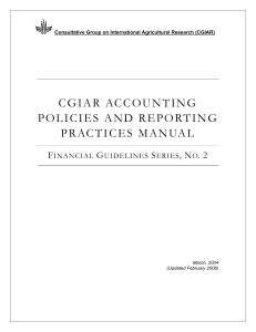cgiar accounting policies and reporting practices manual
