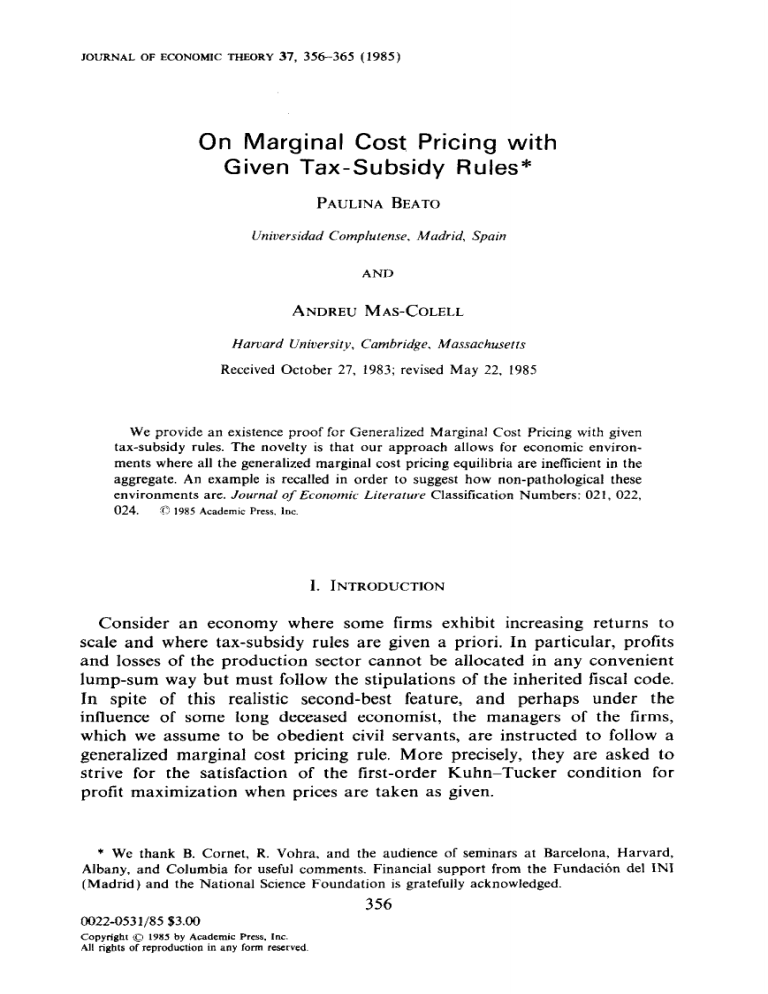 on-marginal-cost-pricing-with-given-tax