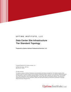 Uptime Institute Data Center Site Infrastructure Tier Standard