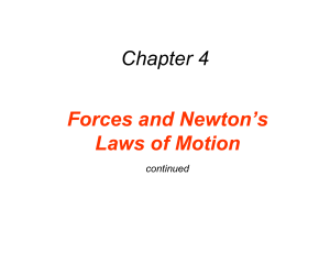 Chapter 4 Forces and Newton's Laws of Motion