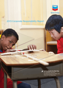 Chevron Corporate Responsibility Report 2013