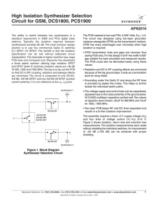 High Isolation Synthesizer Selection Circuit for GSM