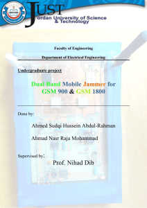 Dual Band Mobile Jammer for GSM 900 & GSM 1800 Prof. Nihad Dib