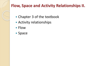 Flow, Space and Activity Relationships II.