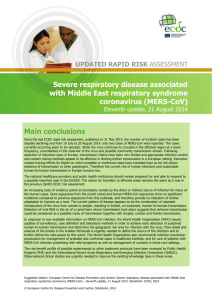 Severe respiratory disease associated with Middle East