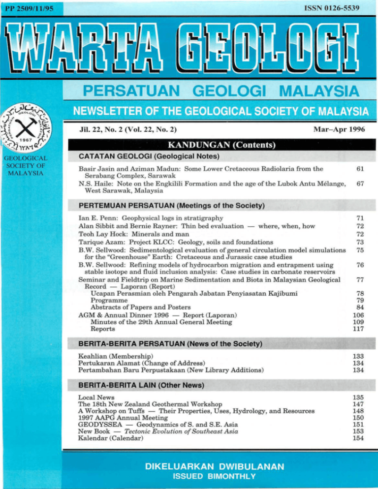 Kandungan Contents Publications Of The Geological Society Of