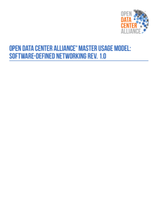 ODCA Usage Model: Software-Defined