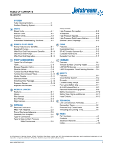 TABLE OF CONTENTS 40,000 PSI