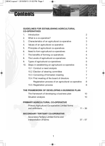 Guidelines for Establishing Agricultural Co