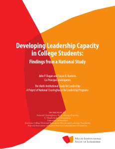 Developing Leadership Capacity in College Students