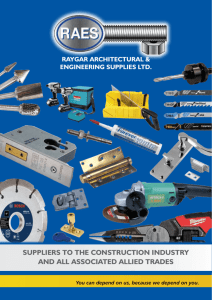 SupplieRS to the conStRuction induStRy and all aSSociated allied