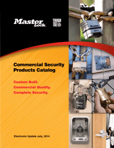 Master Lock Commercial Security Products Catalog
