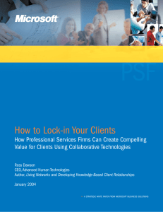 How To Lock-in Your Clients