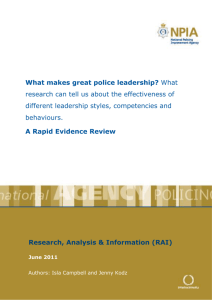 What makes great police leadership?
