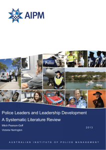 Police leaders and leadership development: a systematic literature