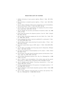 SELECTED LIST OF PAPERS 1