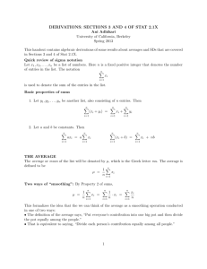 Derivations: Sections 3 and 4 of Stat 2.1X