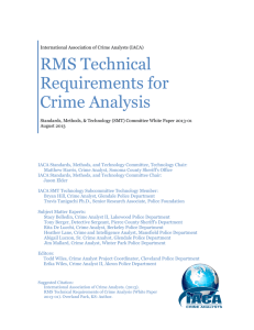 RMS Technical Requirements for Crime Analysis