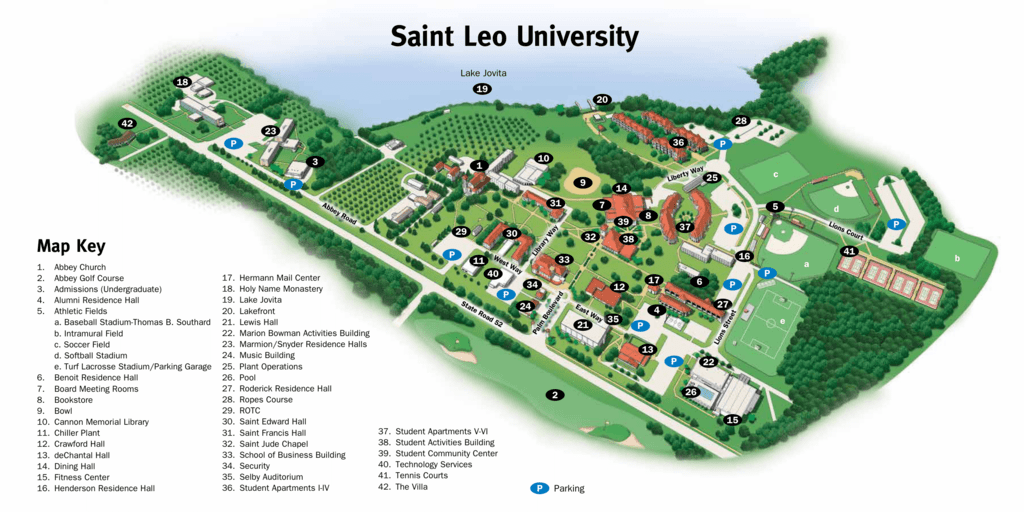 Saint Leo University Campus Map - United States Map