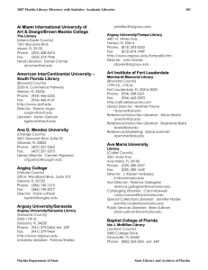 Academic Libraries - Division of Library & Information Services