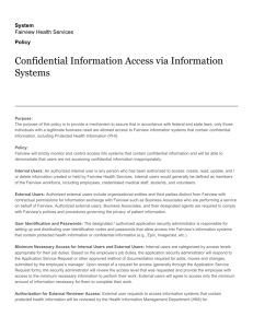 Confidential Information Access via Information Systems