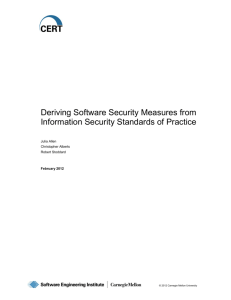 Deriving Software Security Measures from Information Security