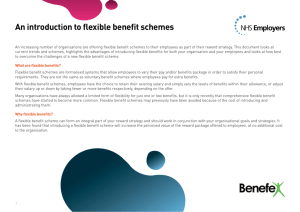 An introduction to flexible benefit schemes