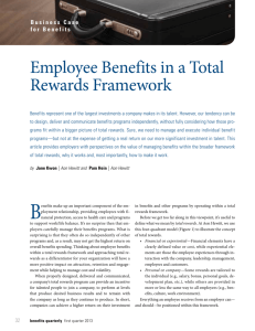 Employee Benefits in a Total Rewards Framework