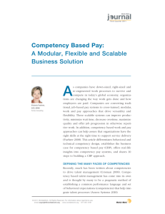 Competency Based Pay: A Modular, Flexible and Scalable Business