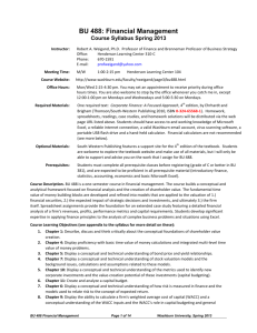 BU 488: Financial Management