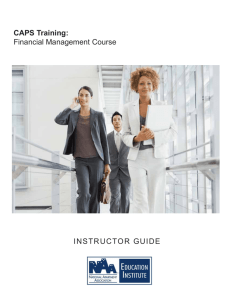 Financial Management Instructor Guide
