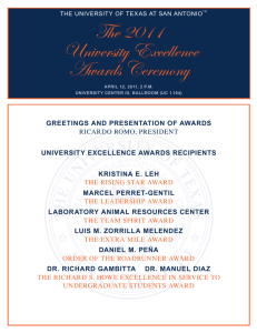 The 2011 University Excellence Awards Ceremony