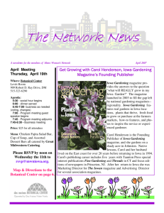 April 07 MWN Newsletter - Metro Women's Network Iowa