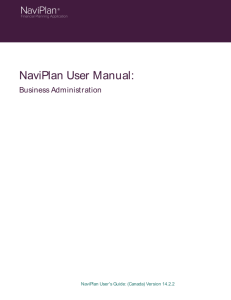 NaviPlan User Manual: Business and