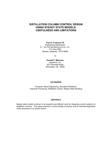 distillation column control design